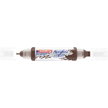 Akril marker 2-3mm, és 5-10mm, 3D kétvégű Edding 5400 barna