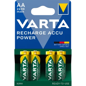 Elem tölthető akku AA ceruza 2600 mAH Power 4 db/csomag, Varta