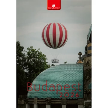 Falinaptár képes 230 x 330 mm, fehér lapokkal Budapest Dayliner 2026.