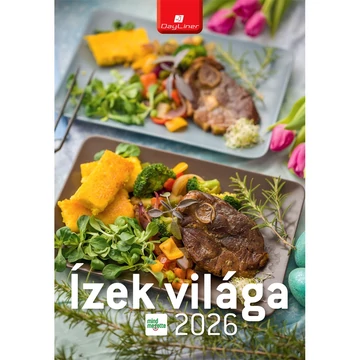 Falinaptár képes 230 x 330 mm, fehér lapokkal Ízek világa Dayliner 2026.