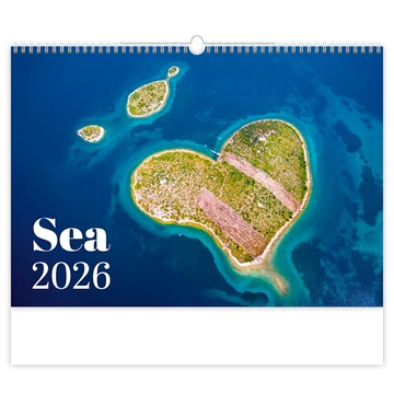 Falinaptár képes 450 × 315 mm, fehér lapokkal Sea Dayliner 2026.