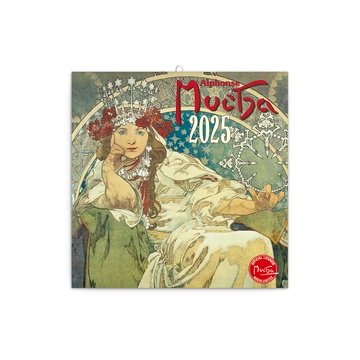 Falinaptár képes lemeznaptár 300x300mm, Alphonse Mucha Realsystem 2026.