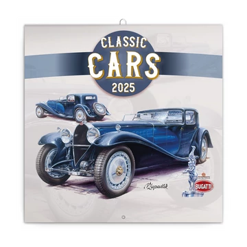 Falinaptár képes lemeznaptár 300x300mm, Classic Cars Realsystem 2026.