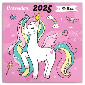 Falinaptár képes lemeznaptár 300x300mm, Happy Unicorns Realsystem 2026.