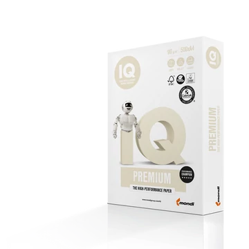 Másolópapír A4, 90g, IQ Premium 500ív/csomag,