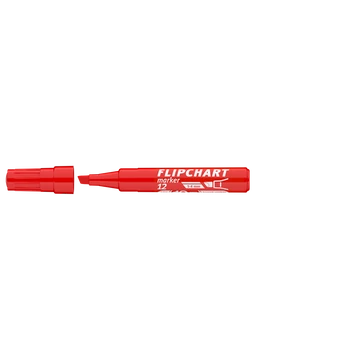 Flipchart marker vízbázisú 1-4mm, vágott Artip 12 piros