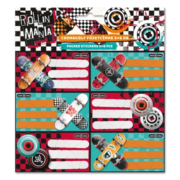 Füzetcímke (3*6 db) Ars Una ROLLIN MANIA (5228) 22