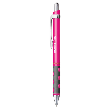 Golyóstoll neonpink test, Rotring Tikky III, írásszín kék