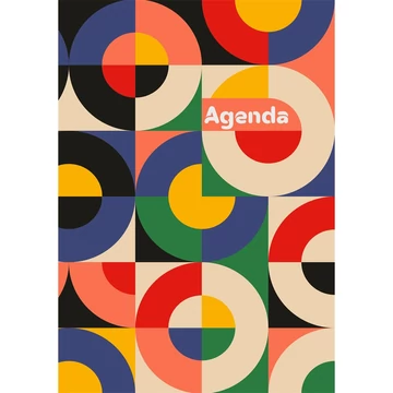 Határidőnapló Colors A5 heti, fehér lapokkal Retro Dayliner 2026.
