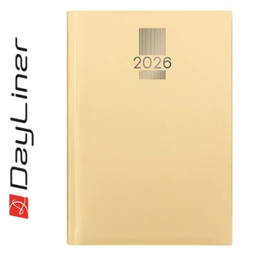 Határidőnapló MyPastel A5 heti, krémszínű lapokkal sárga Dayliner 2026.