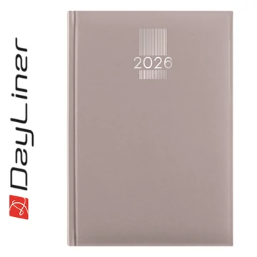 Határidőnapló MyPastel A5 heti, krémszínű lapokkal szürke Dayliner 2026.