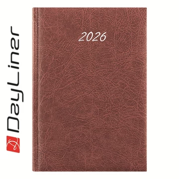 Határidőnapló Rebel B5 heti, krémszínű lapokkal bordó Dayliner 2026.