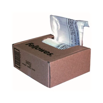 Hulladékgyűjtő zsákok iratmegsemmisítőhöz, 30 literes kapacitásig, Fellowes® 100 db/csomag,