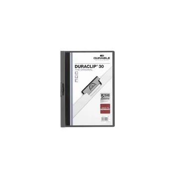 Klip mappa 30lap Durable Duraclip®, antracit
