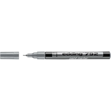 Lakkmarker 0,8mm, kerek Edding 792 ezüst