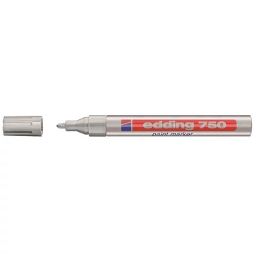 Lakkmarker 2-4mm, kerek Edding 750 ezüst