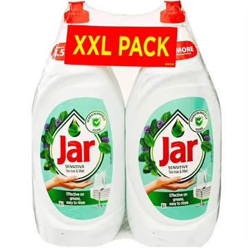 Mosogatószer 2 x 1350 ml kézi duopack Jar TeaTree&amp;Mint