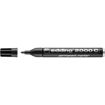 Alkoholos marker 1,5-3mm, kerek hegyű, Edding 2000 fekete
