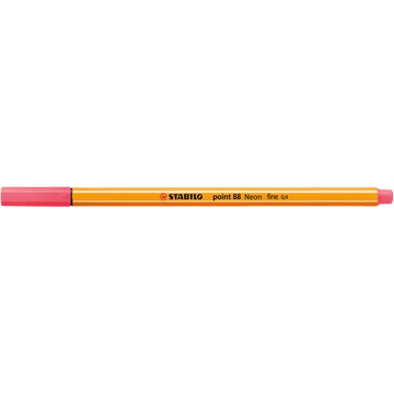 Rostirón, tűfilc 0,4mm, STABILO Point 88 neon piros