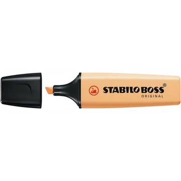 Szövegkiemelő 2-5mm, vágott hegyű, STABILO Boss original Pastel fakó narancs