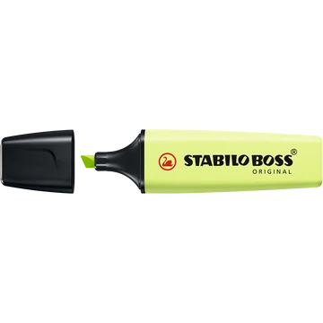 Szövegkiemelő 2-5mm, vágott hegyű, STABILO Boss original Pastel lime