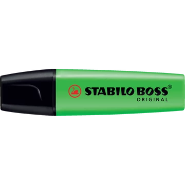 Szövegkiemelő 2-5mm, vágott hegyű, STABILO Boss original zöld