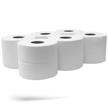 Toalettpapír 2 rétegű közületi átmérő: 20 cm 100 % cellulóz 170 m/tekercs 12 tekercs/csomag_Bluering®_hófehér