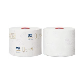 Toalettpapír 3 rétegű duplatekercses átmérő: 13,2 cm 70 m/tek 27 tekercs/karton Premium Mid-size T6 Tork_127510 fehér