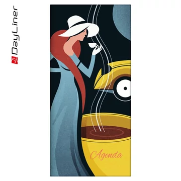 Zsebnaptár Colors fekvő heti, fehér lapokkal Art Deco Dayliner 2026.