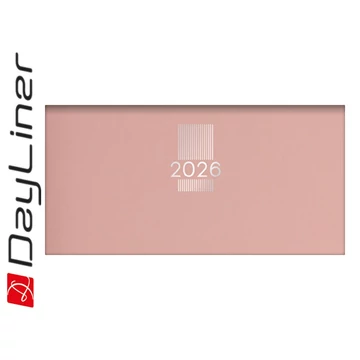 Zsebnaptár MyPastel fekvő heti, krémszínű lapokkal púder Dayliner 2026.