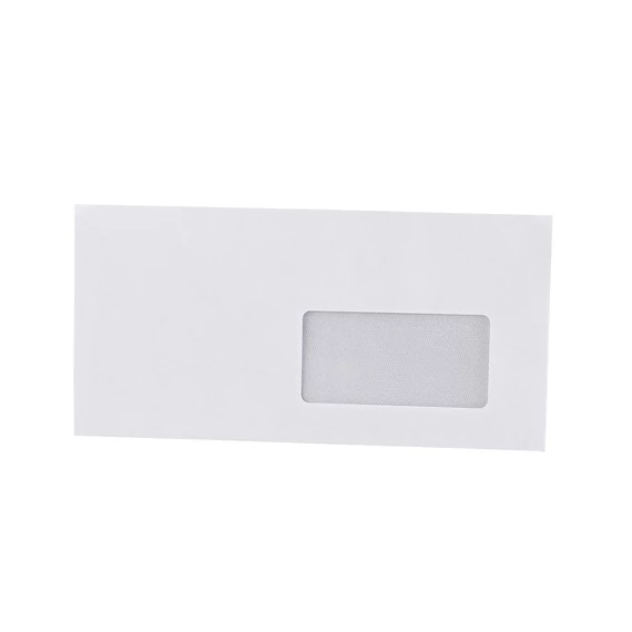 Boríték LA4 enyvezett bélésnyomott jobb ablakos 45x90mm 110 × 220mm J28A20 Bluering® fehér