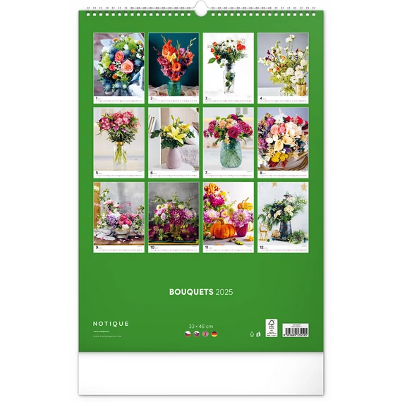 Falinaptár képes  330×460mm Bouquets  Realsystem 2026.