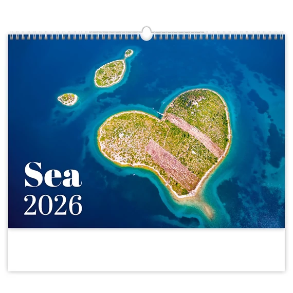 Falinaptár képes 450 × 315 mm, fehér lapokkal Sea Dayliner 2026.