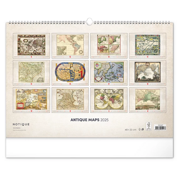 Falinaptár képes  480×330mm Antique Maps Realsystem 2026.