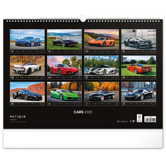 Falinaptár képes  480×330mm Cars  Realsystem 2026.
