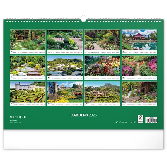 Falinaptár képes  480×330mm Gardens  Realsystem 2026.