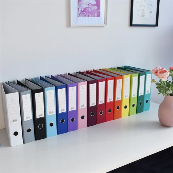 Iratrendező A4, 7,5cm,lapraszerelt, Bluering® Smart türkiz