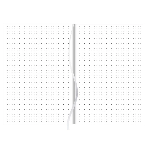 Keménytáblás notesz pontozott vonalozással Pannon A5 Bullet, fehér lapokkal piros Dayliner 2026.