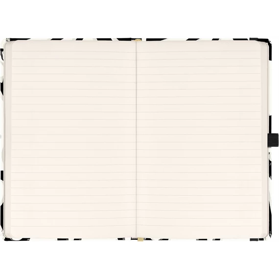 Keménytáblás notesz krémszínű lapokkal leszorító gumiszalaggal Fox 130x210mm, Presco