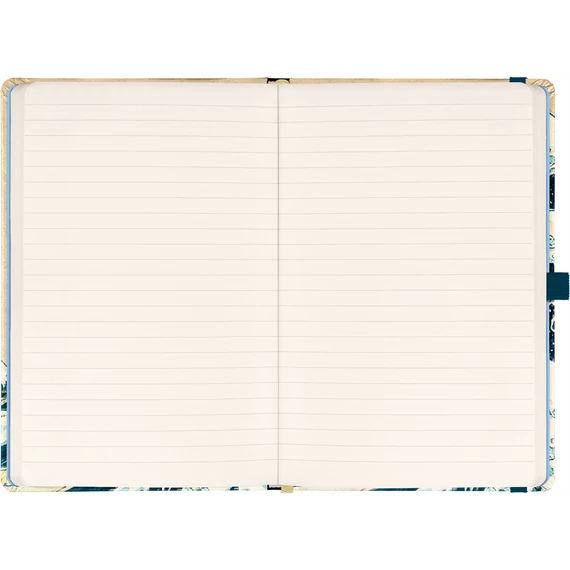 Keménytáblás notesz krémszínű lapokkal leszorító gumiszalaggal Bouquet 130x210mm, Presco