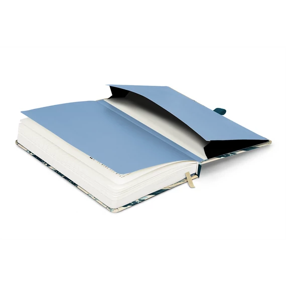 Keménytáblás notesz krémszínű lapokkal leszorító gumiszalaggal Bouquet 130x210mm, Presco