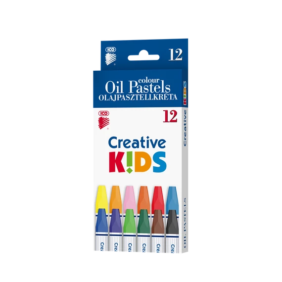 Olajpasztell kréta készlet, ICO Creative Kids 12klf. szín