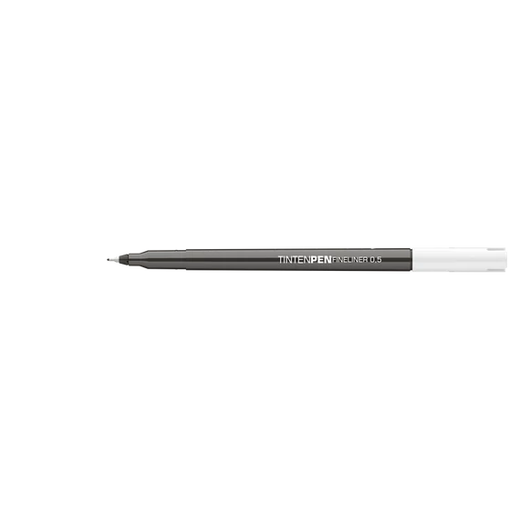 Rostirón, tűfilc vízbázisú, 0,5mm, kerek test, Tinten Pen Ico fekete