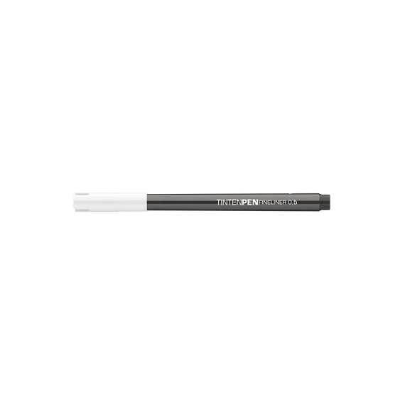 Rostirón, tűfilc vízbázisú, 0,5mm, kerek test, Tinten Pen Ico fekete