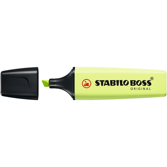 Szövegkiemelő 2-5mm, vágott hegyű, STABILO Boss original Pastel lime