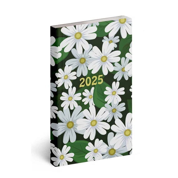 Zsebnaptár álló Flexi, fehér lapokkal floral Realsystem 2026.