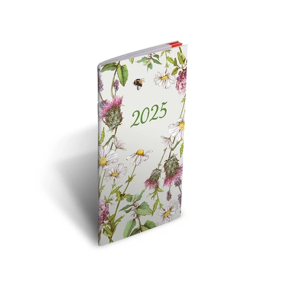 Zsebnaptár tűzött Zsebirka 2 heti herbárium Realsystem 2026.
