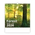 Falinaptár képes 300 x 300 mm, fehér lapokkal Forest Dayliner 2026.