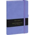 Keménytáblás notesz pontozott vonalozással krémszínű lapokkal leszorító gumiszalaggal Lila 130x210mm, Presco