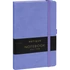 Keménytáblás notesz vonalas krémszínű lapokkal leszorító gumiszalaggal Lila 130x210mm, Presco
